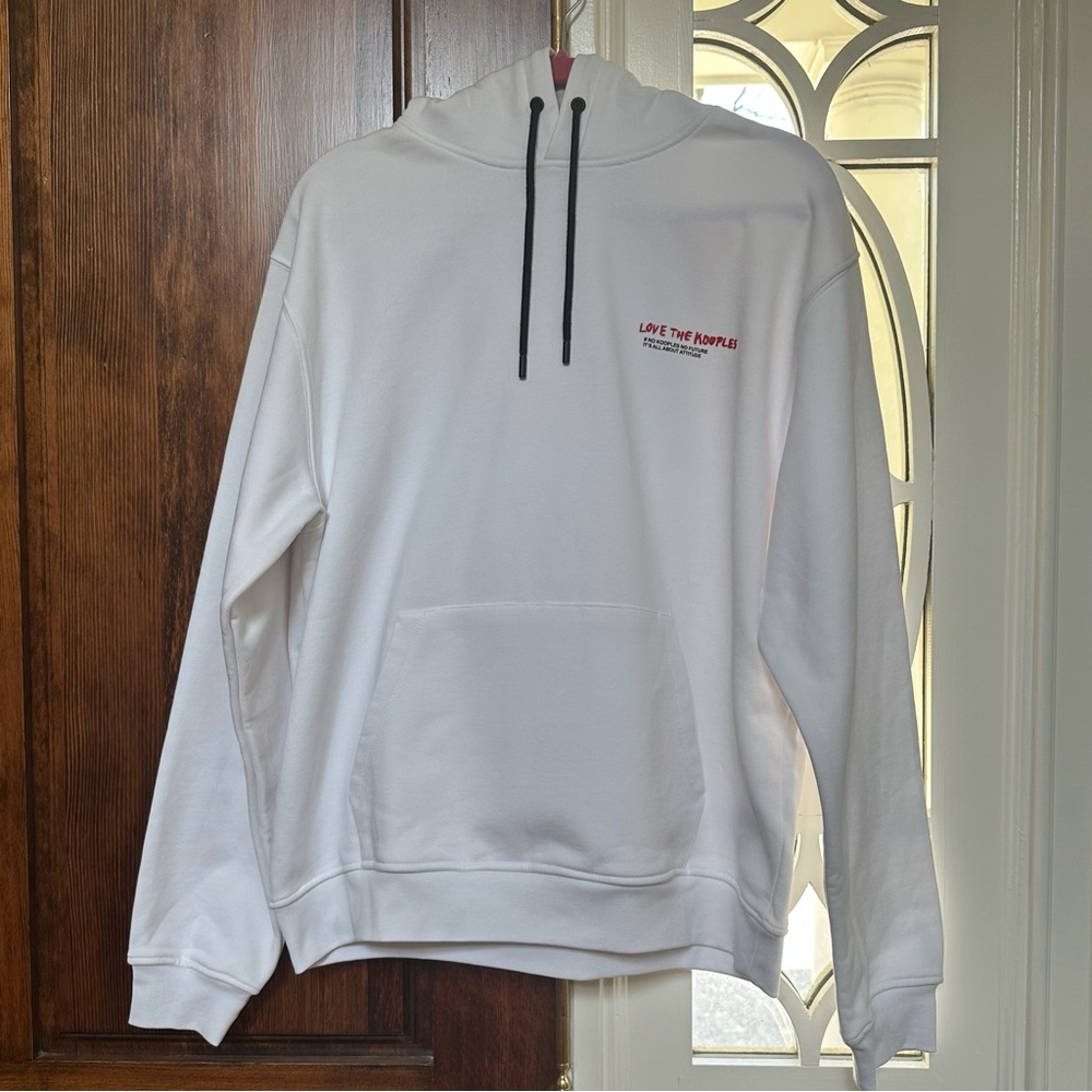 NWT The Kooples White Graphic Logo Hoodie I Love The Kooples – Size XL - Picture 4 of 9